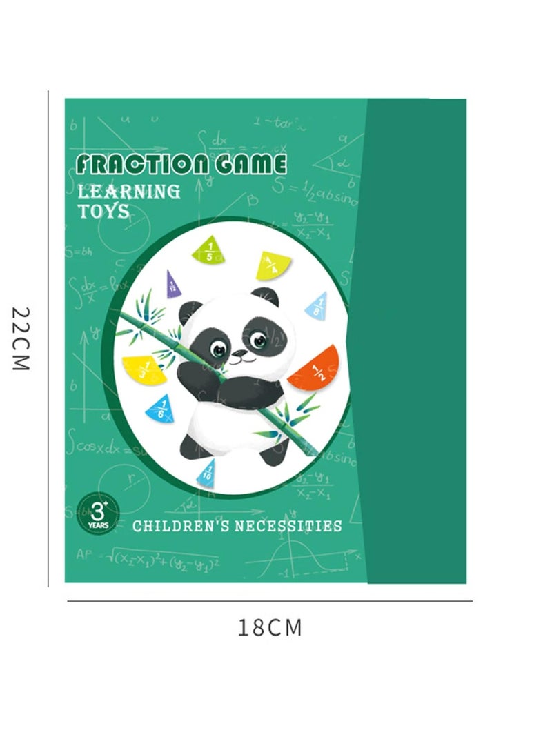 KASTWAVE Magnetic Fraction Educational Puzzles, Magnetic Fraction Tiles & Fraction Circles with Percentages, Math Manipulatives for Elementary School, Magnetic Fraction Blocks and Fraction Circles, Green - Image 5