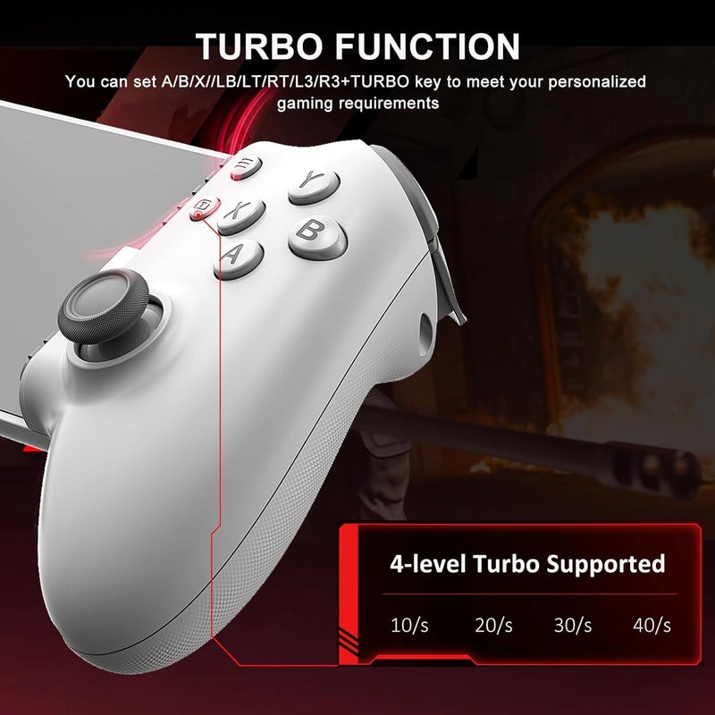 Megadream Mobile Game Controller für iPad/Tablet (6.7-11in), Wireless Gamepad für PS5/Xbox/PC with Hall Effect Joysticks/Hall Trigger, Cloud Gaming, Passthrough Charging USB-C - Image 5