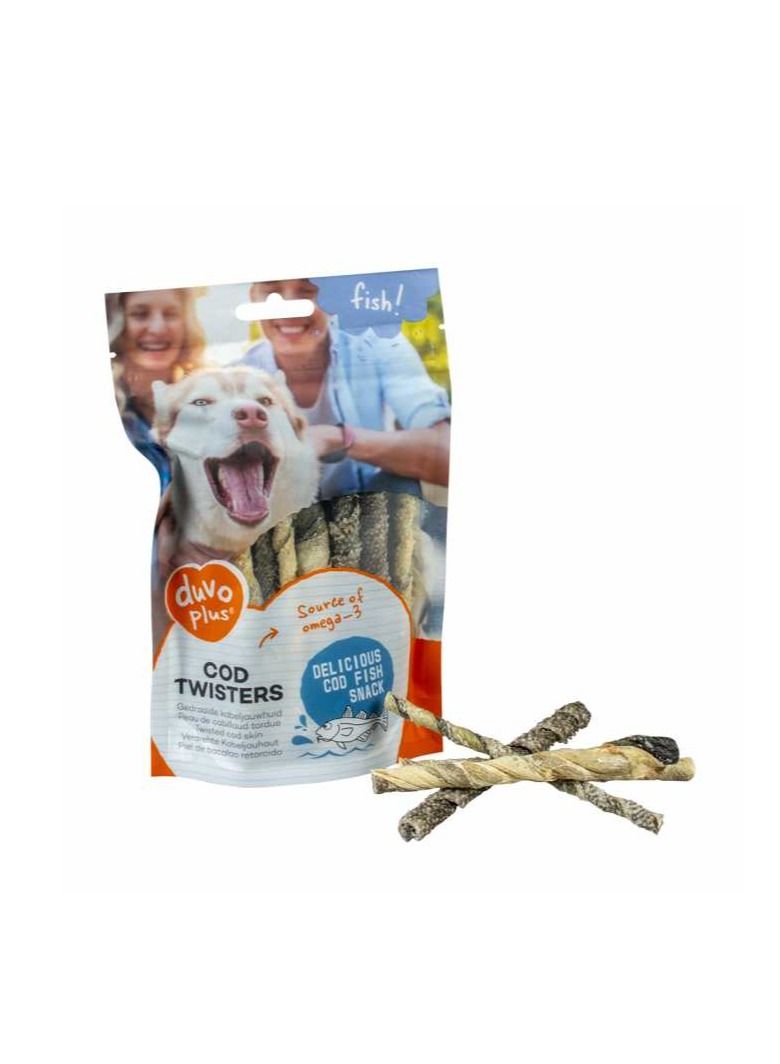 Duvo + Dog Cod Twisters 100g 21Sticks - Image 1