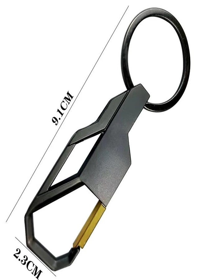 mohaa Versatile Metal Keychain Hook Clip - Ideal for Car, Purse, and Keys - Heavy Duty Snap Hook - Gold Stormproof Stainless Steel Keychain with Laser Cut Design - Image 2