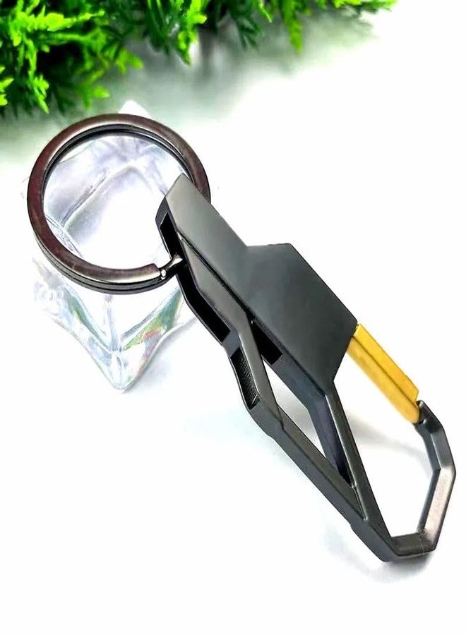 mohaa Versatile Metal Keychain Hook Clip - Ideal for Car, Purse, and Keys - Heavy Duty Snap Hook - Gold Stormproof Stainless Steel Keychain with Laser Cut Design - Image 3