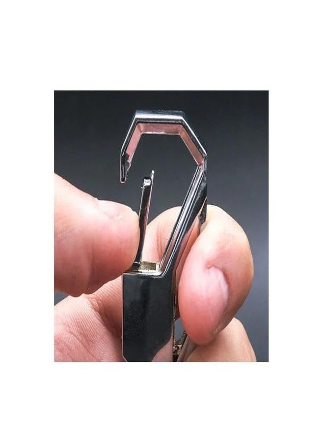 mohaa Versatile Metal Keychain Hook Clip - Ideal for Car, Purse, and Keys - Heavy Duty Snap Hook - Gold Stormproof Stainless Steel Keychain with Laser Cut Design - Image 4
