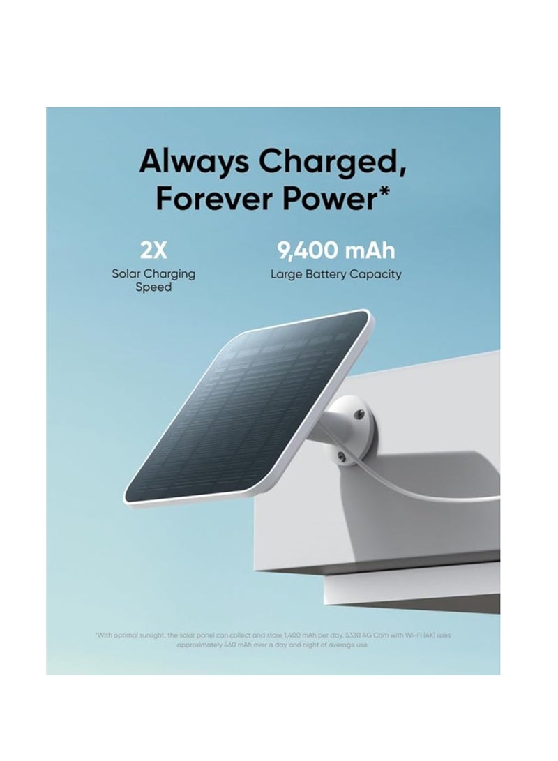eufy eufy Security 4G LTE Cam S330 with Wi-Fi, 4K UHD Pan Tilt, Wireless, Solar Powered with Solar Panel, AI Human/Vehicle Tracking, with SIM Card  - Image 2