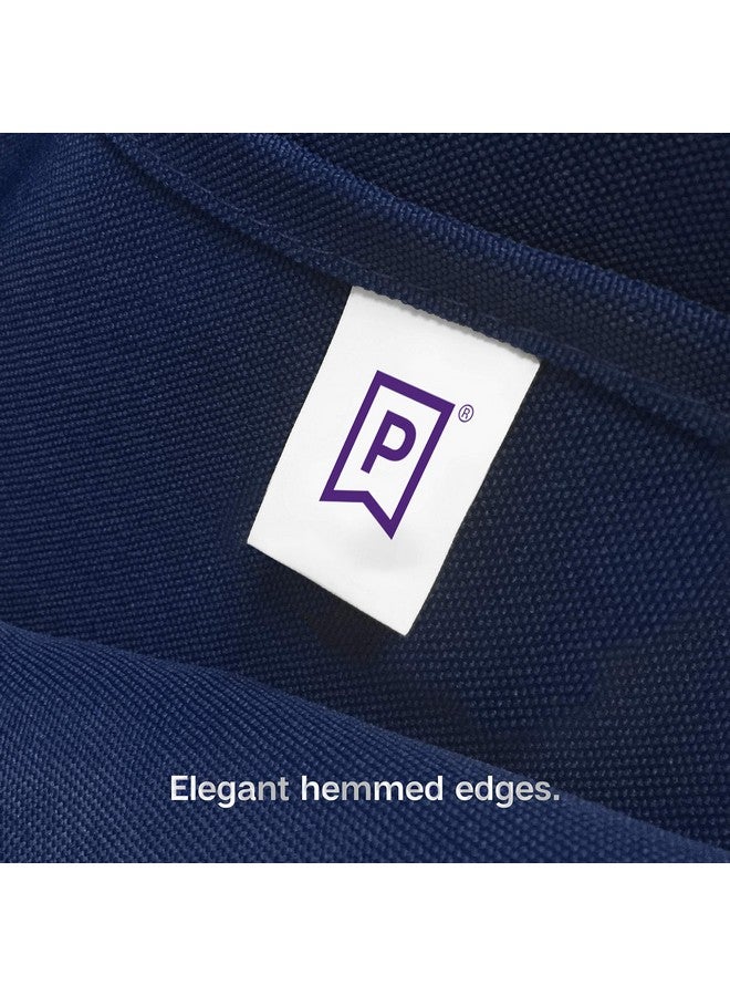 Gee Di Moda Rectangle Tablecloth - 90 x 132 Inch Navy Blue Table Cloth for 6 Foot Table with Floor-Length Drop - Heavy Duty Washable Fabric - 6 Ft Buffet Table, Holiday Party, Wedding & Baby Shower - Image 4