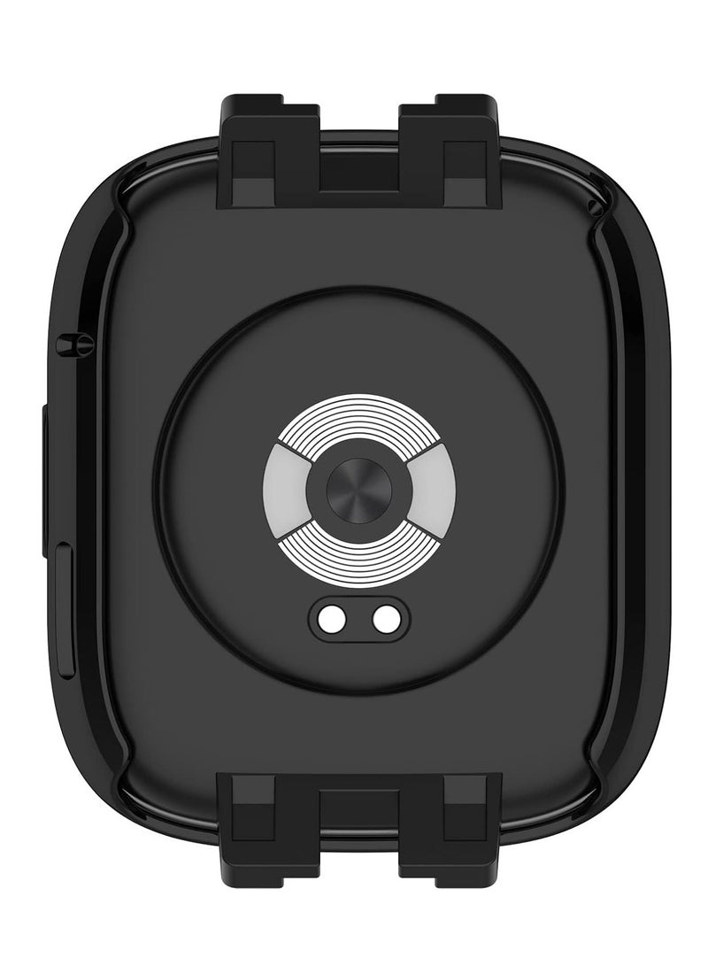 Case For Xiaomi Redmi Watch 3 Lite Case All-Around with Built-in Screen Protector Watch Soft TPU Shockproof Cover Slim Guard Thin Bumper Shell Protector (Black) - Image 3