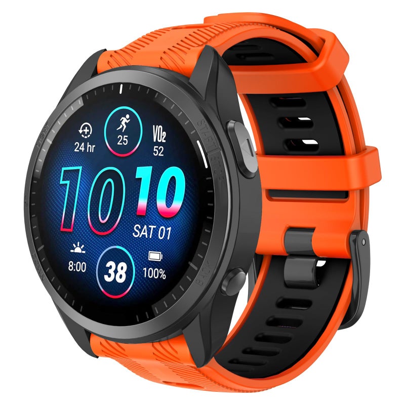 ISABAKE حزام سيليكون بديل مقاس 22 مم متوافق مع Garmin Forerunner 965/955/945/935، سلسلة Fenix 5 - Image 2