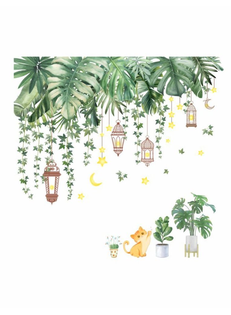 Bluejw Plant Wall Stickers Perfect For Bedrooms Living Room And Bathroom  - Image 1