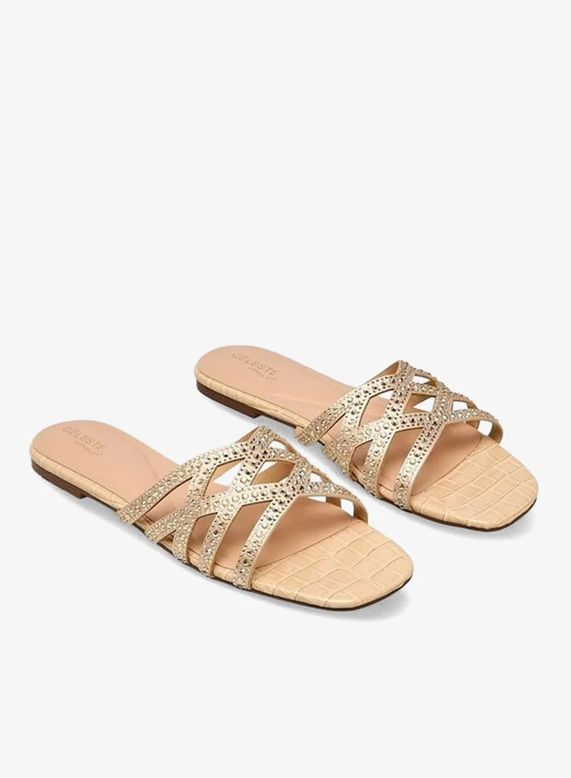 Celeste Women Embellished Flat Sandals Ramadan Collection