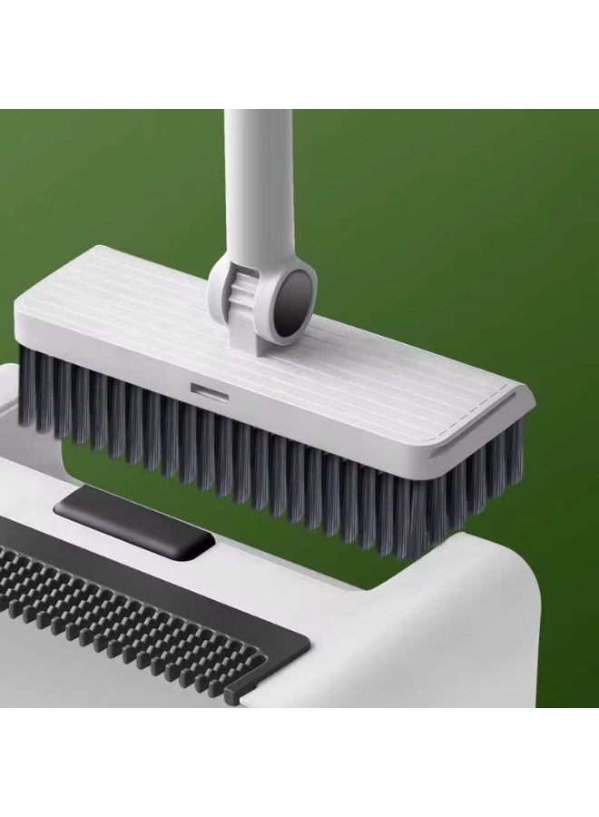 طقم تنظيف يدوي 3 في 1 طقم أدوات كنس وغسيل وتطهير الأرضيات يتكون من مقشة وجاروف عميق بالإضافة إلى فرشاة قوية مخصصة للبلاط والسجاد EL - Image 4