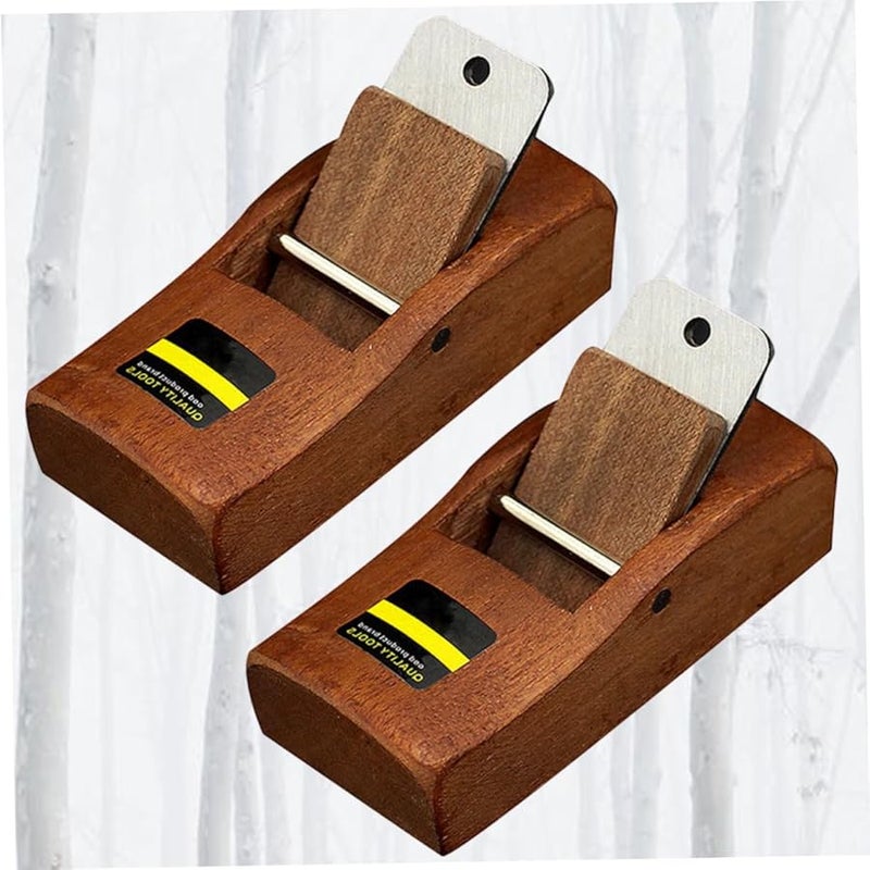 قطعتان من مجموعة أدوية التخطيط الخشبية المصغرة مع مقبض مريح لتسوية وحواف مشاريع DIY - Image 3