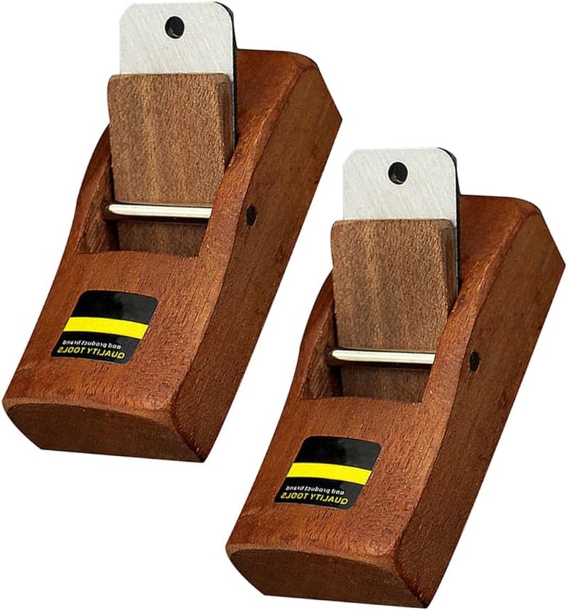 قطعتان من مجموعة أدوية التخطيط الخشبية المصغرة مع مقبض مريح لتسوية وحواف مشاريع DIY - Image 1