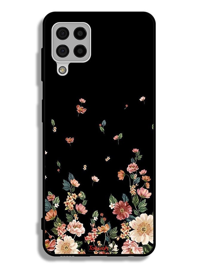 Tolwak Samsung Galaxy A22 4G Protective Case Cover Small Flowers In Bottom - Image 1