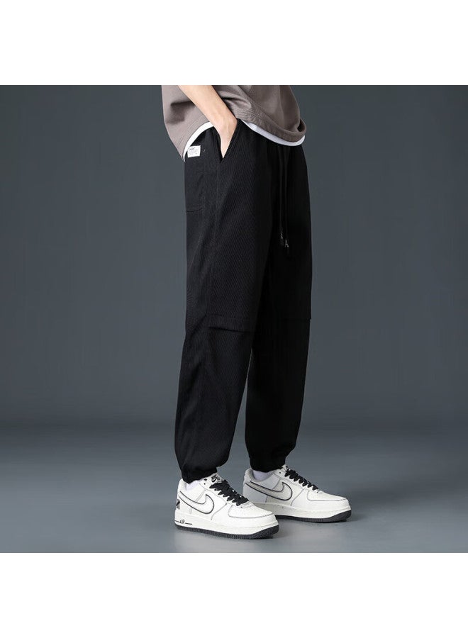 Foss Phil Men's Pants, Spring And Summer, Loose-fitting, Athletic Cargo, Tapered Straight-leg, Casual Sports Trousers, 3308 Black, 2XL - Image 5