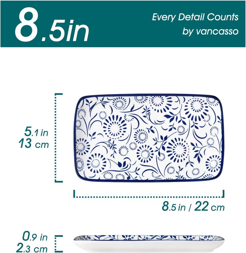 vancasso Selene Porcelain Serving Platter, 8.5 in Small Serving Dishes - Image 3