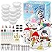 Outivity 12 Pack Build a Snowman Kit Winter DIY Crafts for Kids Modeling Clay Snowman Craft Kit Kids Snowman Activities Craft Gifts - Image 2
