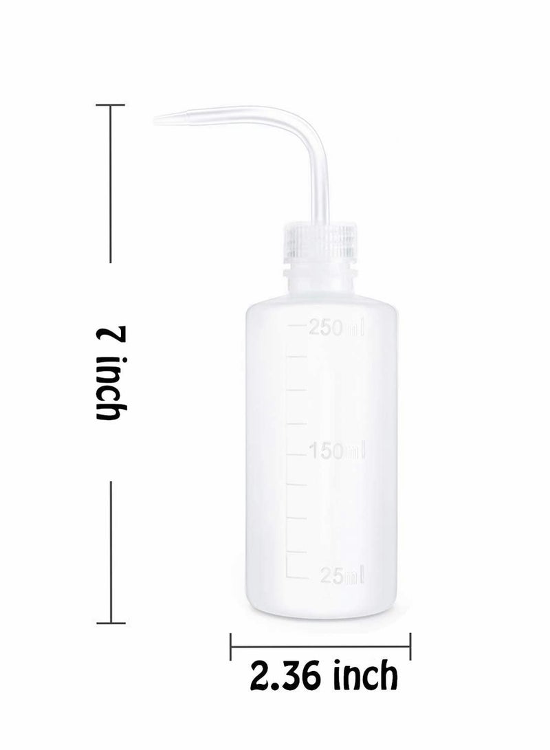 SOLARAE زجاجة غسيل قابلة للضغط، زجاجة سقي العصارة، زجاجة غسيل نبات بلاستيكية، علبة سقي للنباتات المنزلية بفم منحنٍ، 2 عبوة 250 مل - Image 2