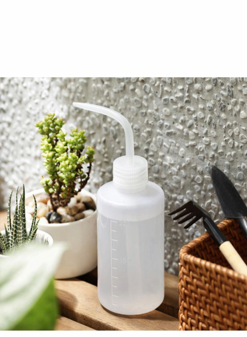 SOLARAE زجاجة غسيل قابلة للضغط، زجاجة سقي العصارة، زجاجة غسيل نبات بلاستيكية، علبة سقي للنباتات المنزلية بفم منحنٍ، 2 عبوة 250 مل - Image 5