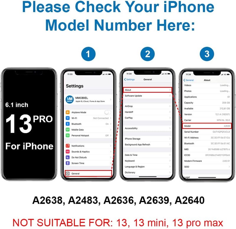 MMOBIEL Front Facing Camera Compatible with iPhone 13 Pro  61 inch  2021  Selfie Flex Cable Replacement Front Camera  Incl Screwdrivers - Image 5