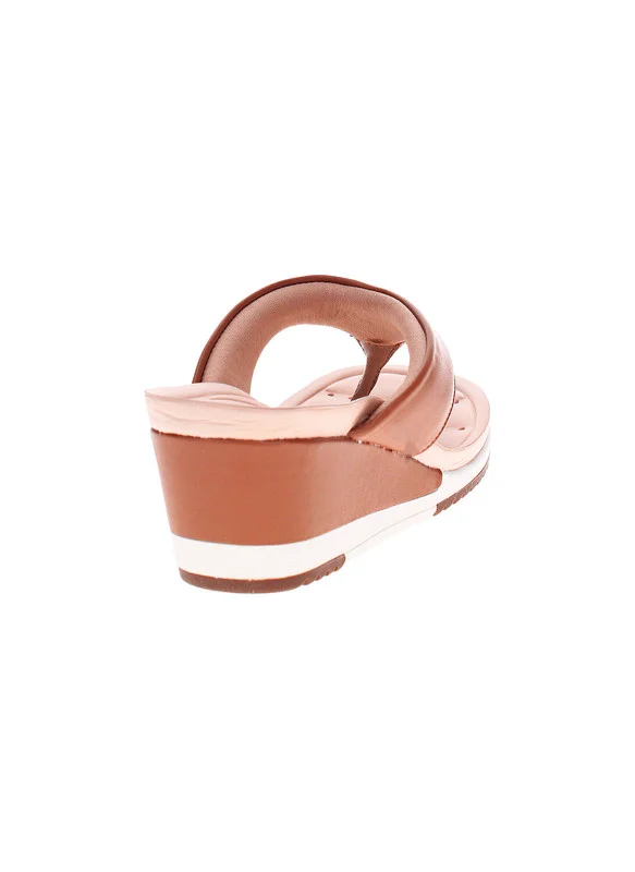 مودار Modare Ladies Wedge Sandals Camel | Made In Brazil