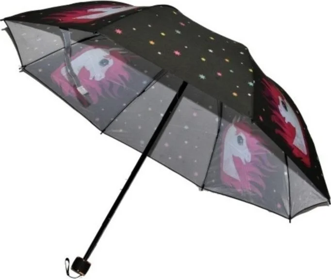 دي زي سي كوزنلر أفم Dzc Cousins ​​Avm Unicorn Black Printed Umbrella