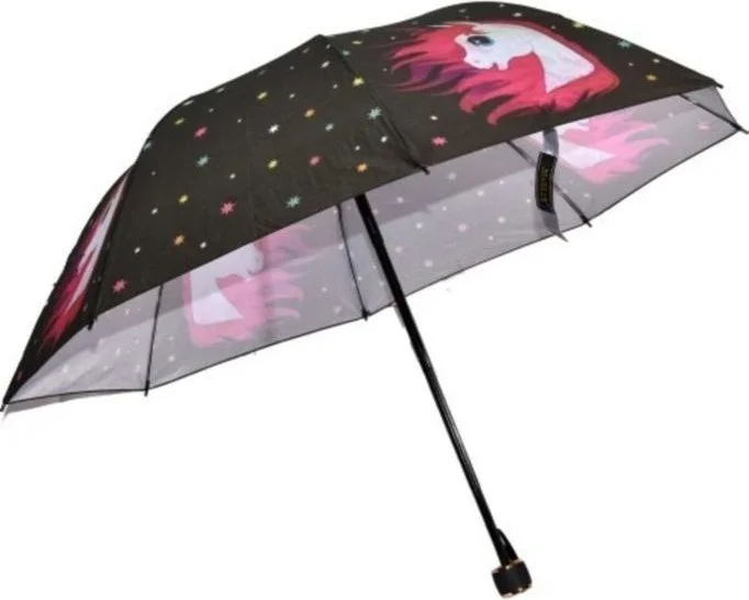 دي زي سي كوزنلر أفم Dzc Cousins ​​Avm Unicorn Black Printed Umbrella