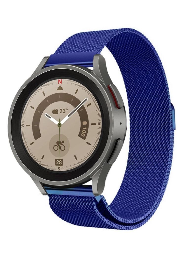 CATANES - Samsung Galaxy Watch 5 / Galaxy Watch 5 Pro Band Milanese Stainless Steel Strap 20mm Compatible with Galaxy Watch5 (44mm/40mm) Galaxy Watch5 Pro (45mm) Blue - Image 1