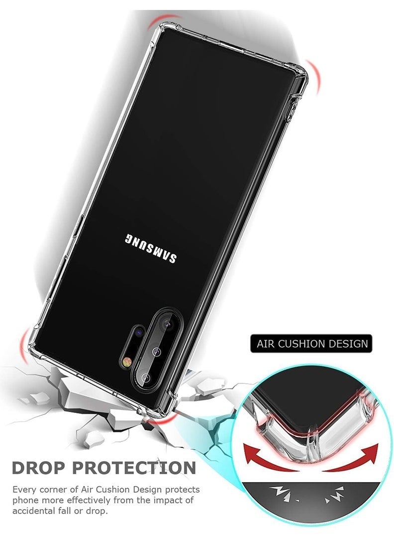 LEDIN Case for Samsung Galaxy Note 10 Plus Clear Case Soft Flexible Silicone Back Cover Shockproof Anti Scratch Case with Reinforced Bumper Corner Compatible for Samsung Galaxy Note 10 Plus Clear - Image 3