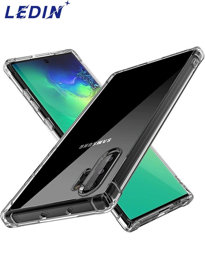 LEDIN Case for Samsung Galaxy Note 10 Plus Clear Case Soft Flexible Silicone Back Cover Shockproof Anti Scratch Case with Reinforced Bumper Corner Compatible for Samsung Galaxy Note 10 Plus Clear - Image 1