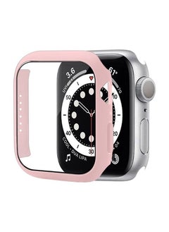 Generic Classic Smartwatch Tempered Glass Screen Protector Case For Apple Watch Series 7,8 And 9 (45mm) - Light Pink  - Image 2
