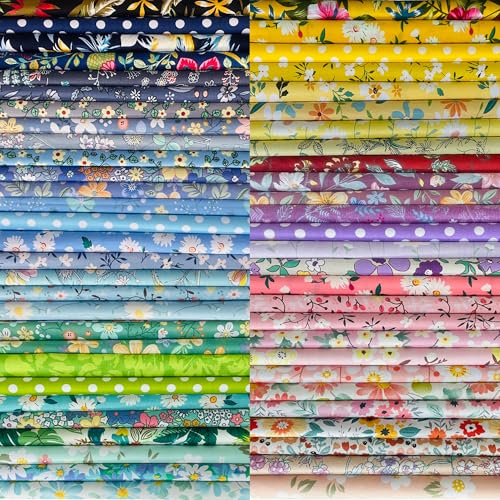 LENAILIN 200 PCS 4" x 4" Floral Precut 100% Cotton Fabric Squares Fabric Bundles for Sewing & Quilting - Image 2