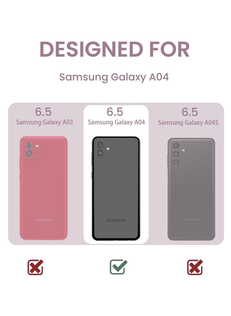 BORTONY Samsung Galaxy A04 Case Phone Stand Magnetic Car Mount Folding Kickstand and Finger Grip Protective Cover for Samsung A04 - Image 2