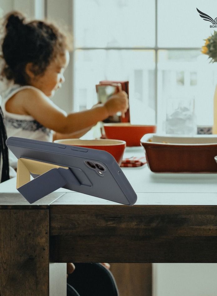 BORTONY Samsung Galaxy A04 Case Phone Stand Magnetic Car Mount Folding Kickstand and Finger Grip Protective Cover for Samsung A04 - Image 3