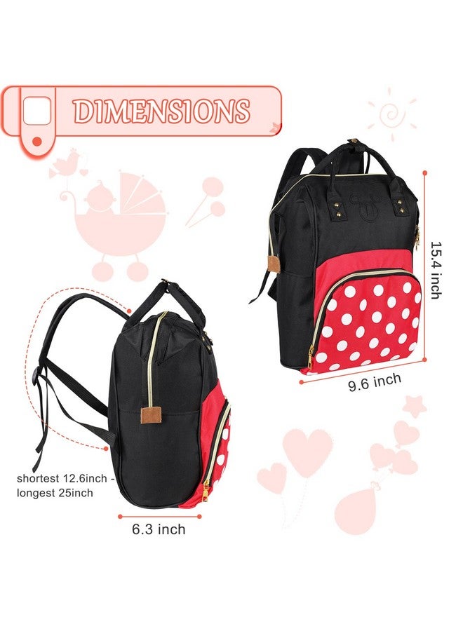 Exttlliy Exttlliy Baby Diaper Bag Backpack, Large Capacity Waterproof Multi-Function Fashion Polka Dots Travel Bag Pack, Nursing Bag(A)  - Image 1