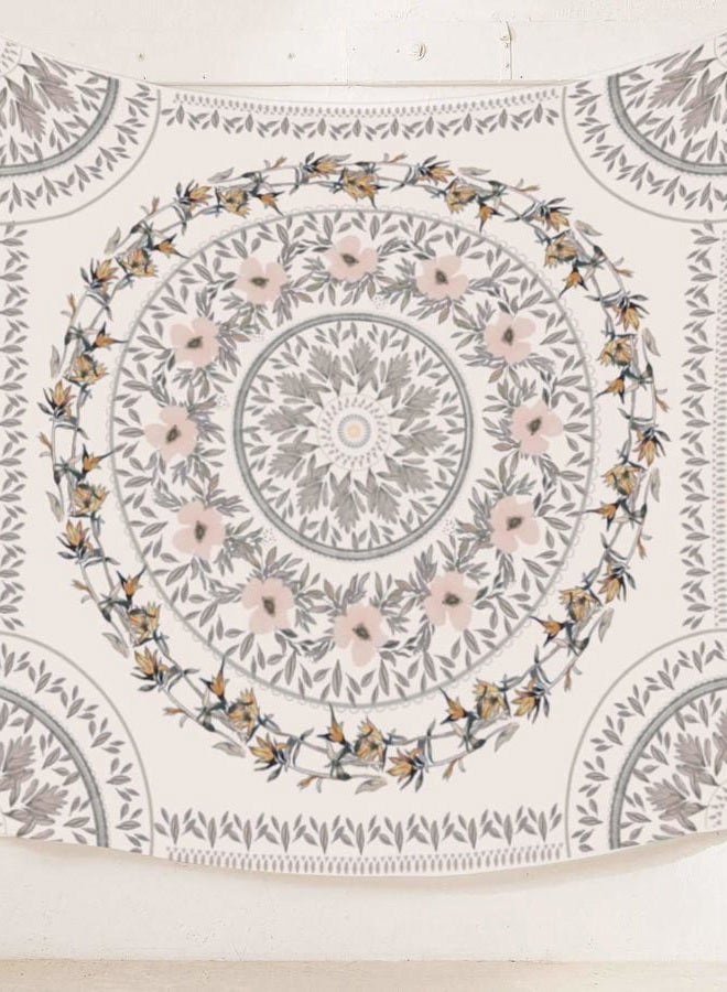 Simpkeely Sketched Floral Medallion Tapestry, Bohemian Mandala Wall Hanging Tapestries, Indian Art Print Mural for Bedroom Living Room Dorm Home Décor 59.1 x 59.1 Inches（Mauve） - Image 1