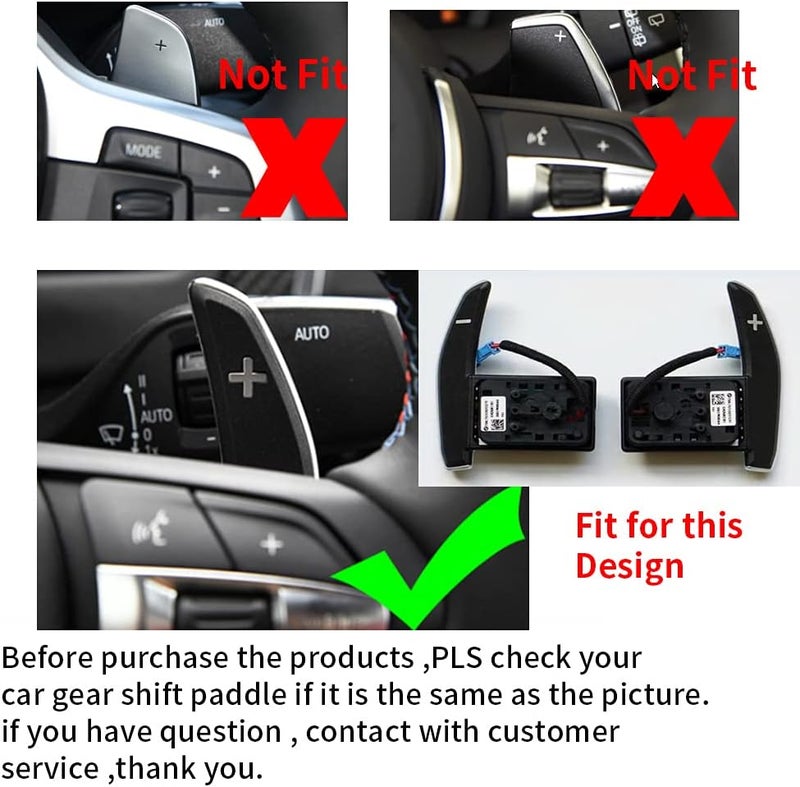 SANRILY 2PCS Red Paddle Shifter Extensions for BMW M2 M3 M4 M5 X5M X6M - Image 2