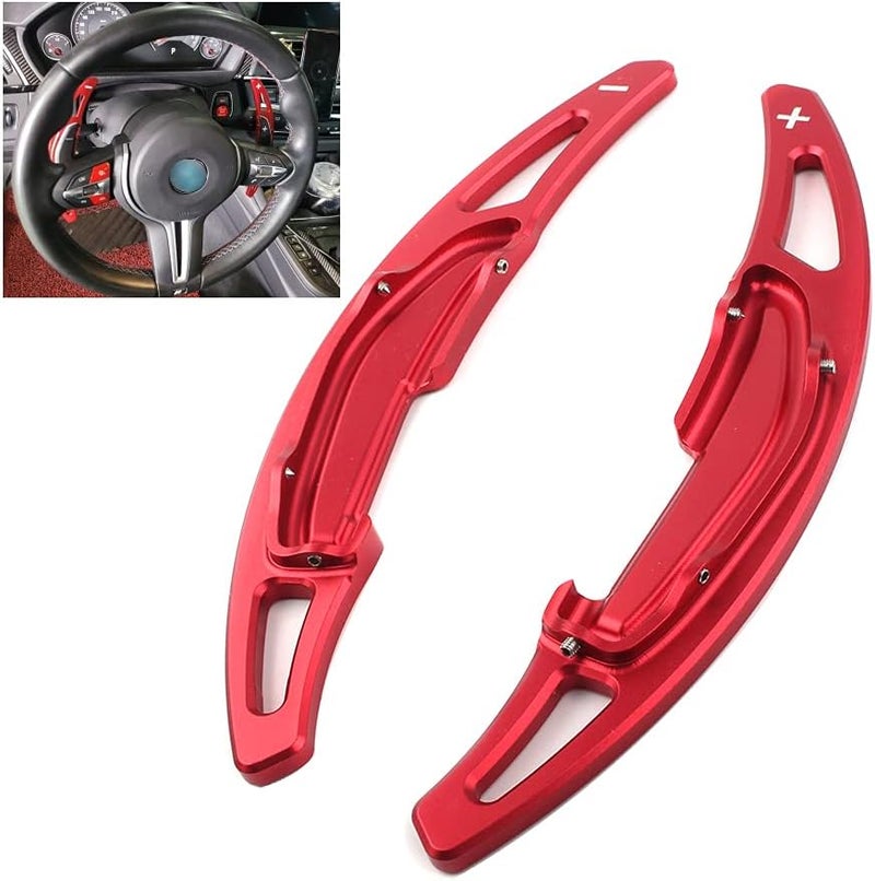 SANRILY 2PCS Red Paddle Shifter Extensions for BMW M2 M3 M4 M5 X5M X6M - Image 1