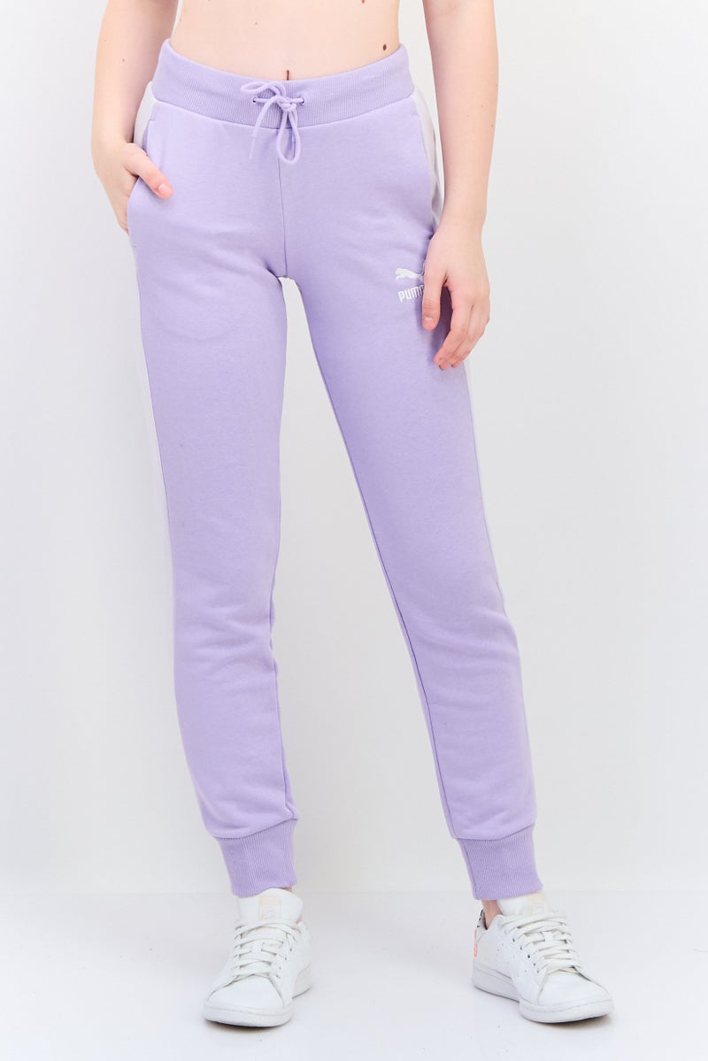 PUMA سروال رياضي نسائي مناسب للجري، بنفسجي - Image 1