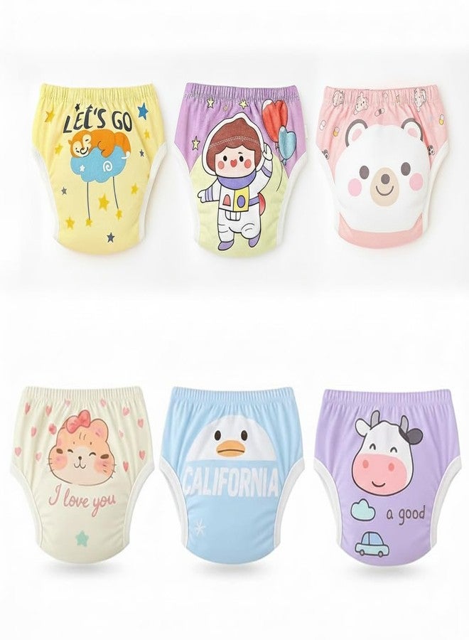 Dharmnirdosh Baby Diaper Pants/Potty Training Panties,Padded Underwear | Soft, Washable & Reusable Cotton Nappies for Boys & Girls | Breathable Multi Pattern Design (Multicolor) (3, A, 2-3 Yeras) - Image 3