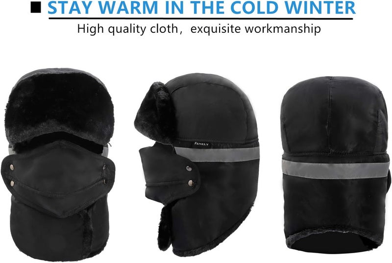 UOUDIO Camouflage Winter Bomber Trapper Hats Ushanka -Men Women Russian Trooper Ear Flaps Ski Snow Cold Weather Fur Mens Caps - Image 4