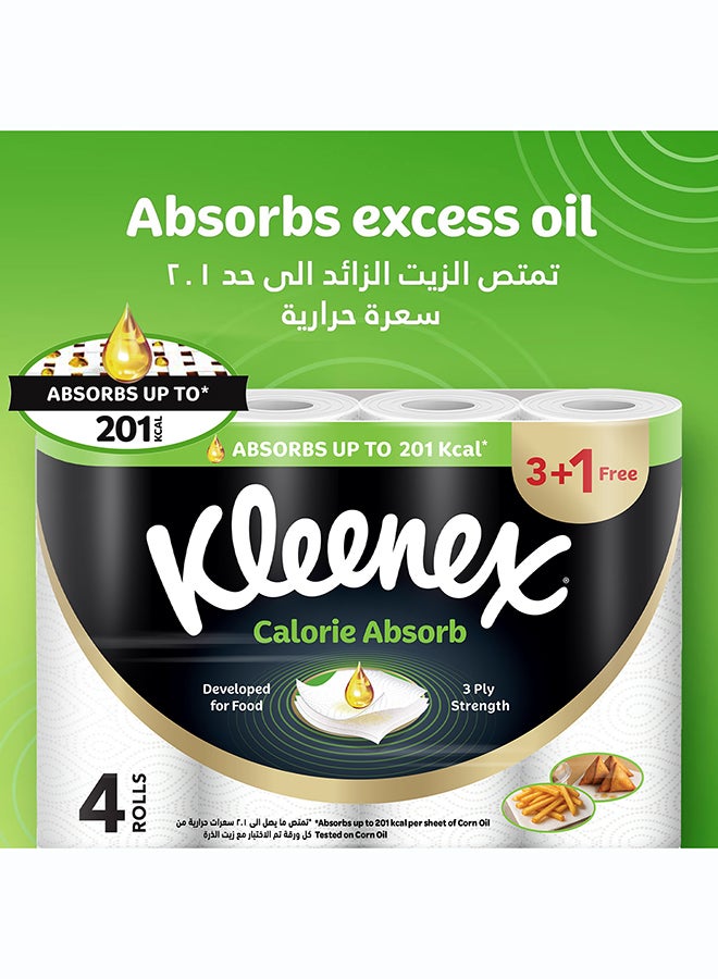 Kleenex مناديل مطبخ كلينكس لامتصاص السعرات الحرارية، 3 طبقات، 12 لفة × 50 ورقة، مناديل مطبخ قوية لامتصاص السوائل، من الدرجة الغذائية - Image 3