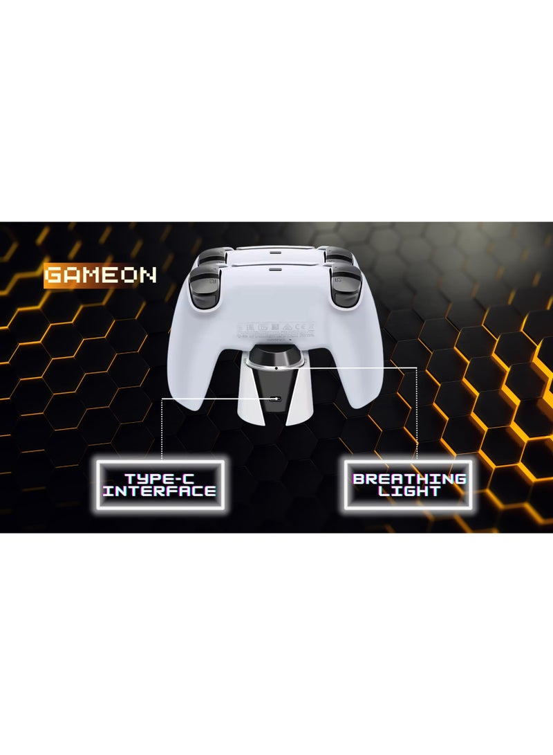 دلتا جيمينج محطة شحن وحدة تحكم PS5 من Delta Gaming - شاحن مزدوج أنيق لوحدة التحكم مع مؤشرات LED لإعداد نظيف وجاهز - محطة شحن سريعة مدمجة مع واجهة Type-C لطاقة سهلة - Image 5