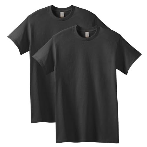 Gildan mens Heavy Cotton T-shirt, Style G5000, Multipack Shirt, Black (2-pack), 3X-Large US - Image 1