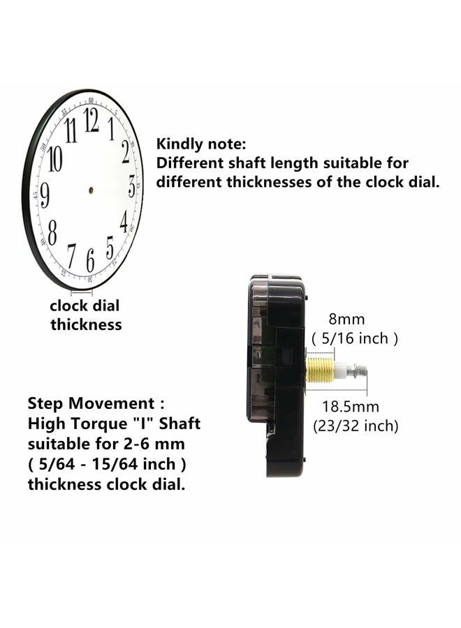 TIKROUND 12888 Quartz DIY Wall Clock Movement Mechanism Battery Operated DIY Repair Parts Replacement with 4 Sets Hands Total Shaft Length 23/32 inch .… - Image 3