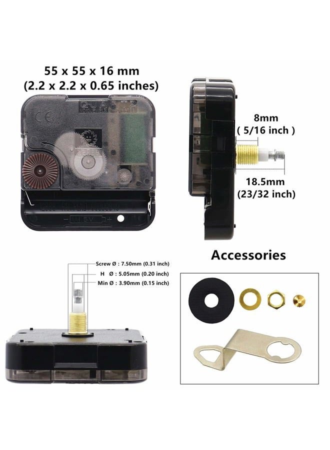 TIKROUND 12888 Quartz DIY Wall Clock Movement Mechanism Battery Operated DIY Repair Parts Replacement with 4 Sets Hands Total Shaft Length 23/32 inch .… - Image 2