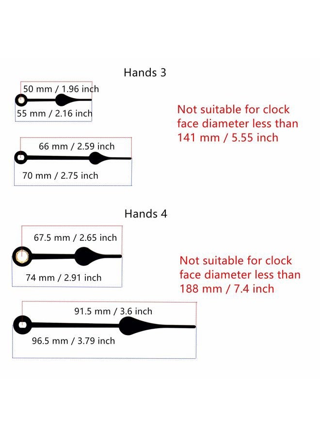 TIKROUND 12888 Quartz DIY Wall Clock Movement Mechanism Battery Operated DIY Repair Parts Replacement with 4 Sets Hands Total Shaft Length 23/32 inch .… - Image 5
