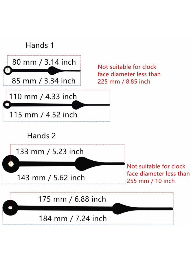 TIKROUND 12888 Quartz DIY Wall Clock Movement Mechanism Battery Operated DIY Repair Parts Replacement with 4 Sets Hands Total Shaft Length 23/32 inch .… - Image 4