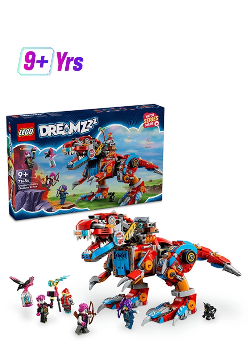 LEGO Dreamzzz Cooper’S Robot Dinosaur C-Rex Rebuildable Pterodactyl Toy, T. Rex Action Figure For Boys And Girls, Creative Gift For Kids Aged 9 And Over 71484 (917 Pieces)  - Image 1