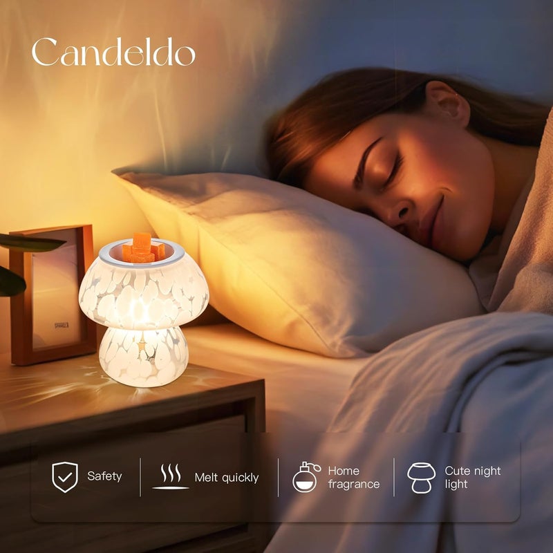Candeldo Mushroom Wax Melt Warmer: Scentsy Wax Melter for Scented Wax Cute Electric Wax Burner Fragrance Candle Warmer Home Decor Birthday Gift for Women - Image 4