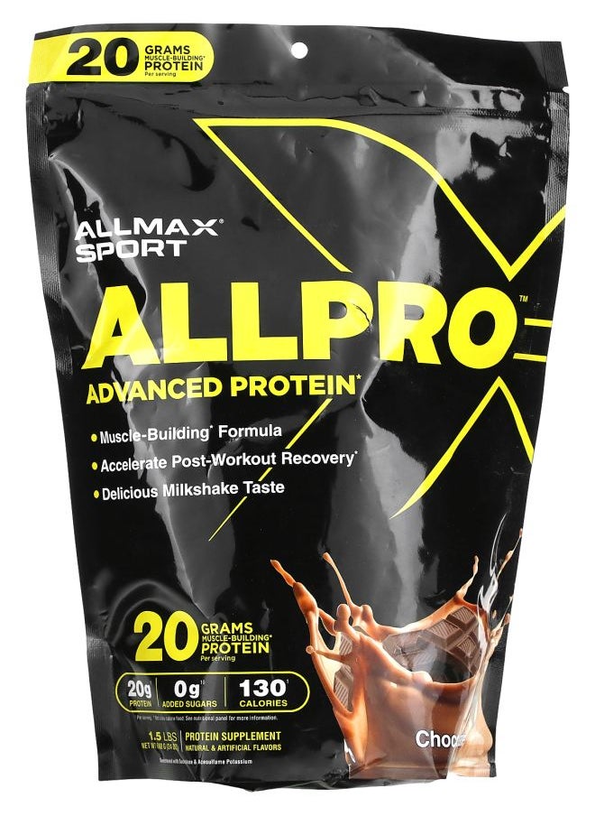 Allmax Sport ALLPRO™ Advanced Protein Chocolate 1.5 lbs (680 g) 