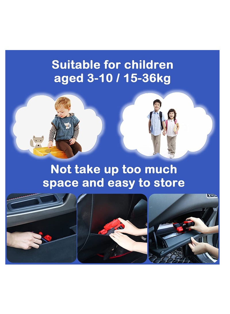 SYOSI معدل حزام الأمان للأطفال، مشابك حزام الأمان، موضع أمان الكتف والرقبة في السيارة (أزرق) - Image 4